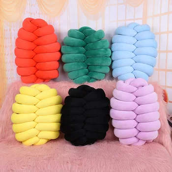 

DIY Kawaii Pillow Knotted Pillow Hand-knitted Cushion for Kids Adults Pillow Stuffing Boys Girls Gifts Soft Comfortable Pillow