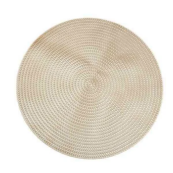 

6Pcs 38CM Restaurant Round Environmental Friendly Meal Mat Anti-Hot Table Mat Steak Plate Pad Placemat for Dining Table