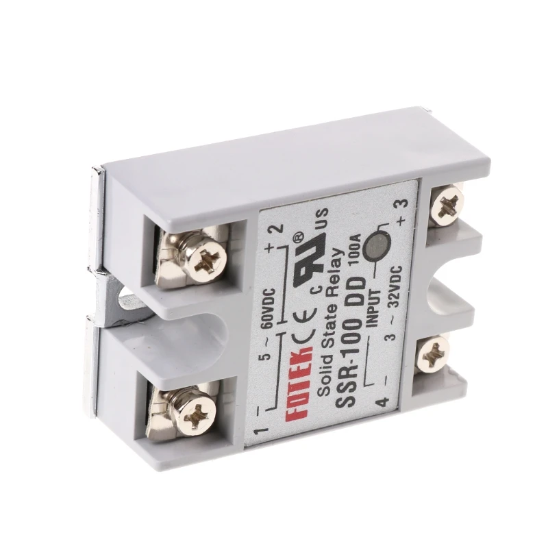 SSR-100 DD твердотельное реле Модуль 100A 3-32 В постоянного тока Вход 5-60V DC Выход реле