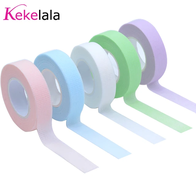 Kekelala 5 Rolls Colorful Eyelash ExtensionTapes Soft Medical Breathable Adhesive Tape Cutter for False Lashes Makeup Tools 1