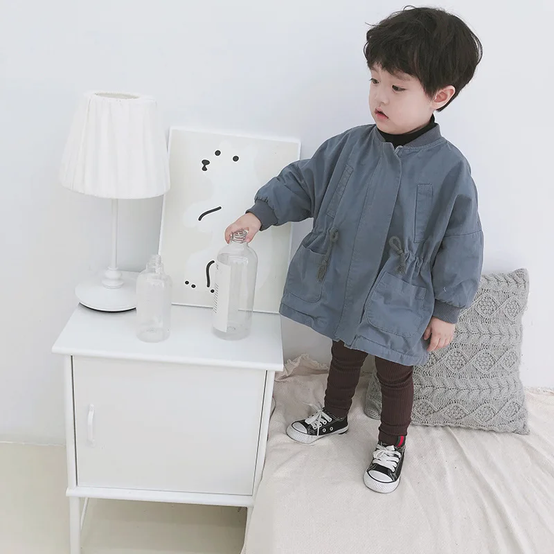 Children's Autumn Winter Korean Boys and Girls with Fleece Overcoat Thickened Jacket Coat kids jacket