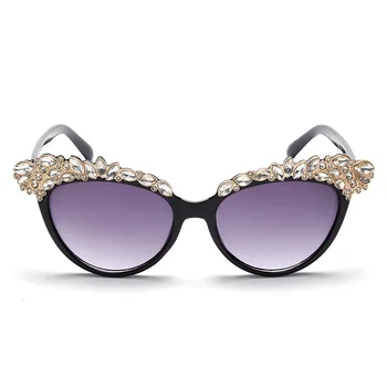 

Luxury Rhinestone Cat Eye Sunglasses Women Brand Designer Ladies Reflective Sun Glasses Gafas De Sol 2020 Oculos Feminino Shades