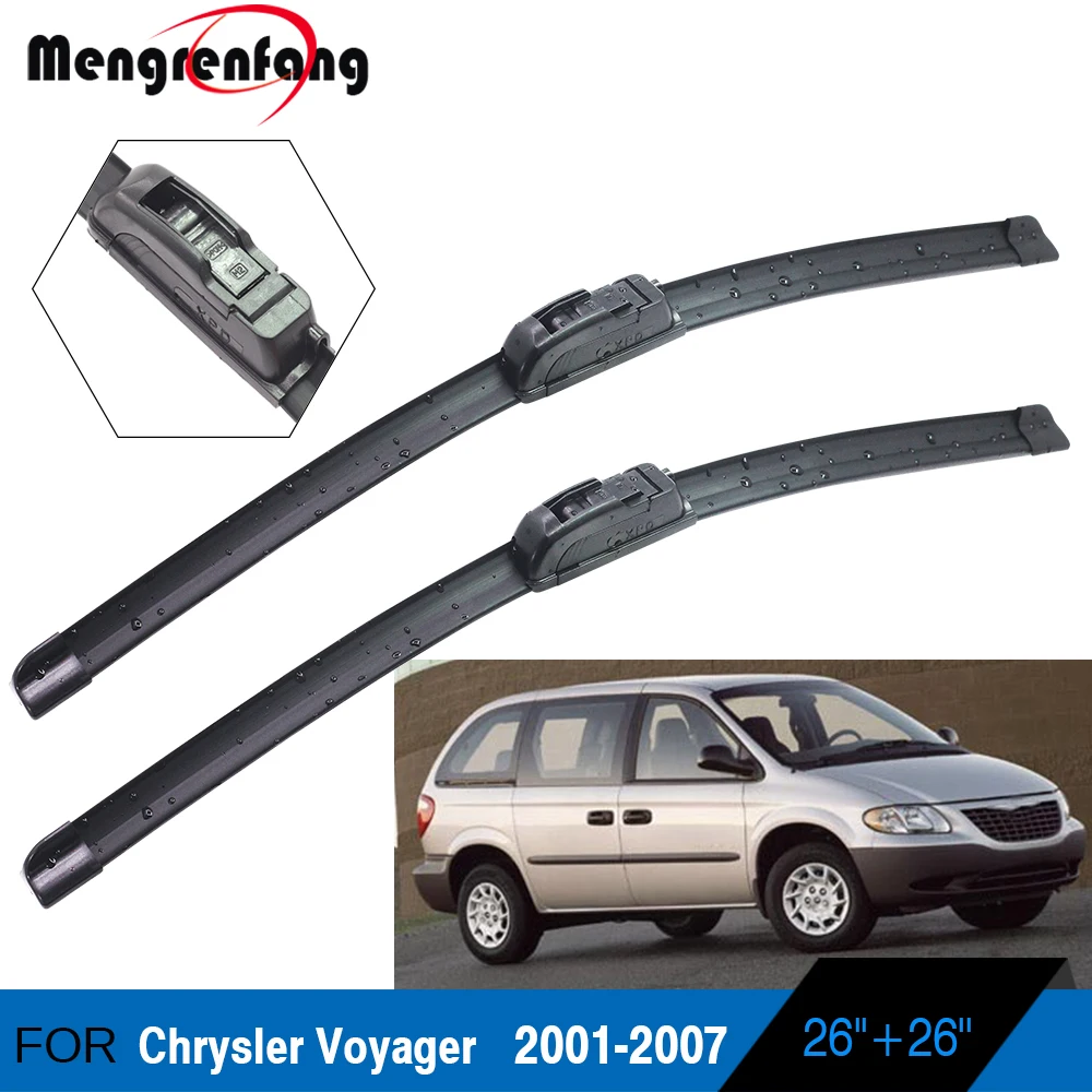 2 Pezzi Auto Tergicristallo Lame In Gomma Morbida Parabrezza Tergicristallo Per Chrysler Voyager 2001-2007