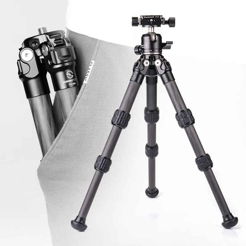  SUNWAYFOTO T1C30N Light Small Mini Carbon Fiber Dslr Camera Stand Professional Carbon Tripod For Ph