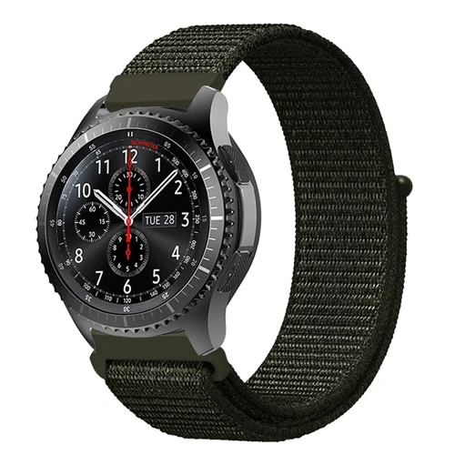 cargo khaki Шестерня S3 22 мм 20 мм ремешок для samsung Galaxy Watch 42 мм 46 мм полоса Frontier Классическая активная спортивная нейлоновая петля для samsung S3 S2 - Цвет ремешка: cargo khaki