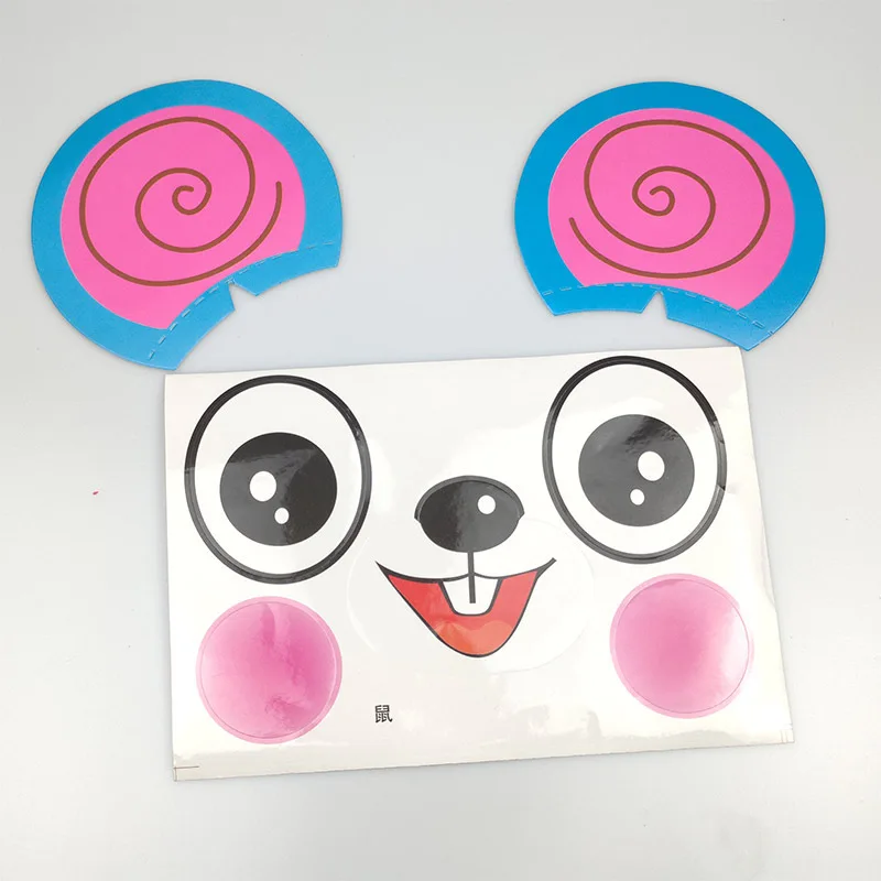 Balloon Accessories Animal Sticker Bobo Ball Decoration Bobo Ball Pig Head Unicorn Pink Cat Rabbit 3D Sticker Transparent