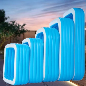 

Thicken Inflatable Swimming Pool Adults Kids Pool Bathing Tub Outdoor Indoor Swimming Pool Nflatable Bathtub 110cm-365cm