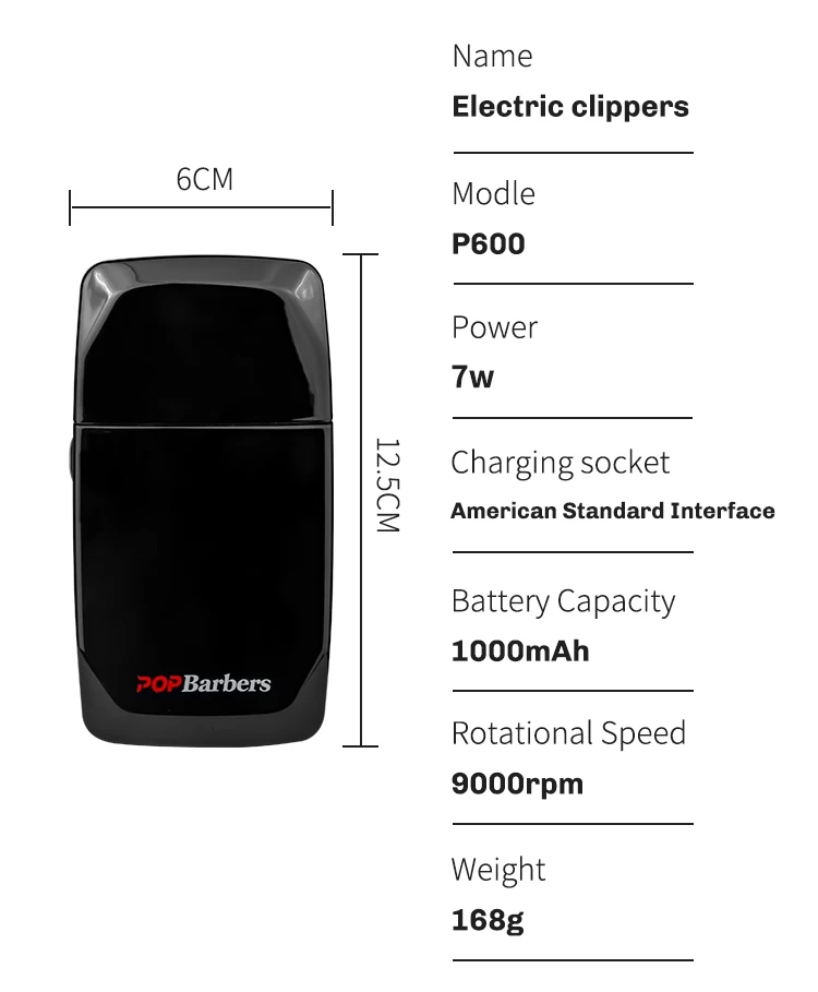 Luxury POP Barbers Hair Clippers Set Professionsl Electric 3pcs Clipper Trimmer Shaver Set Hair Cutting Machine For Hairdresser