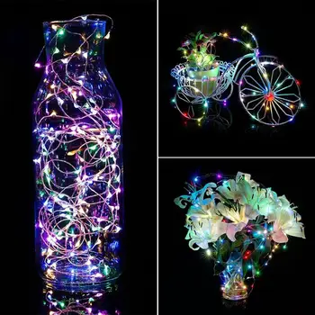 

New 3.0M Copper Silver Wire String LED Light 3AABattery Decor Colorful Bright