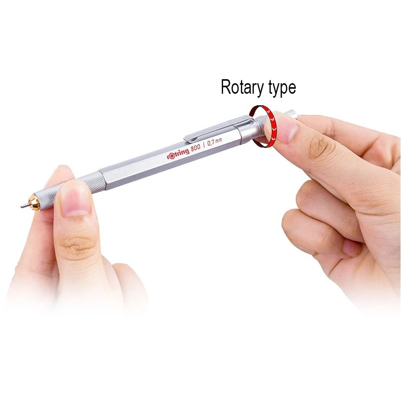 Металлический механический карандаш Rotring 800 0 5 мм/0 7 мм серебристый/черный