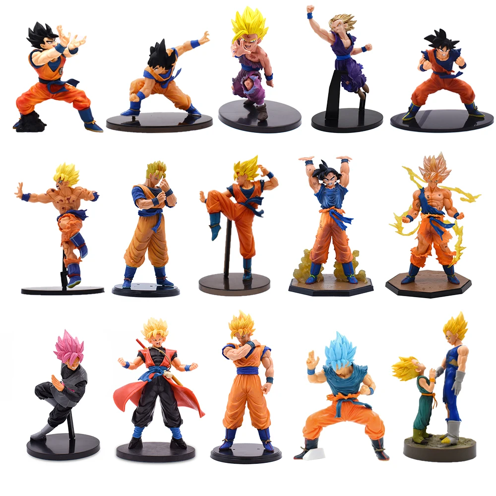 

22 Styles Son Gokou Toys SaiYan Gohan Kakarotto Anime Figurine Action Figure PVC Model Black Hair Gift for Children