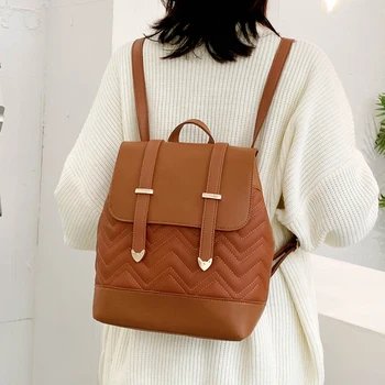 

Fashion Leather Backpack Travel Designer Backpacks Women High Quality In 30cm Large Capacity Big Back Pack Mochilas Para Mujer