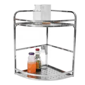 

Storage Rack Stainless Steel Double-layer Large-capacity Storage Rack Kitchen Seasoning Sundries Storage Rack
