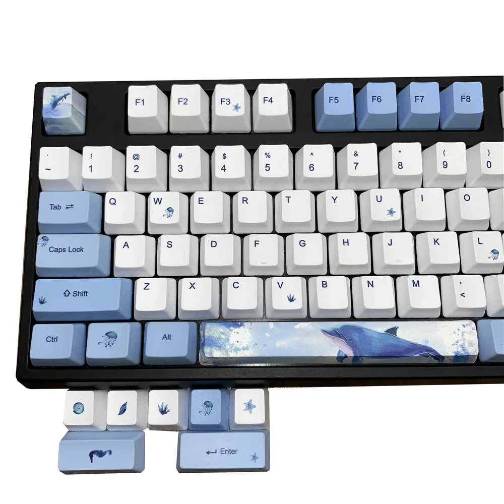 КИТ OEM PBT Keycaps полный набор механическая клавиатура Keycaps PBT краситель-сублимация Keycap GK61