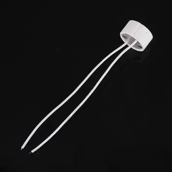 

Gu10 Ceramic Lamp Holder Base Base Base with Cable Halogen Light Socket LED Lighting Accessory Wire Connector White Bulb