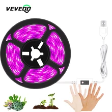 

USB Plant Growth Light Full Spectrum Hand Scan Sensor Plant Light with SMD2835 DC5V Flexible Waterproof Growth Promoting Light