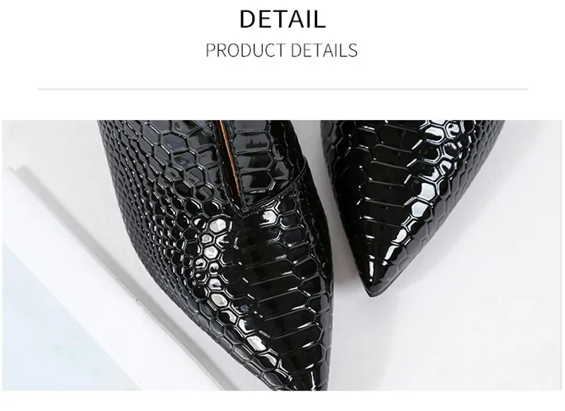 Snake Patent Leather Stilettos Pumps Women Shoes  Tip Head V Mouth High Heels Women Shoes 2020 Spring Small Thin Heel Lady Pumps (1)