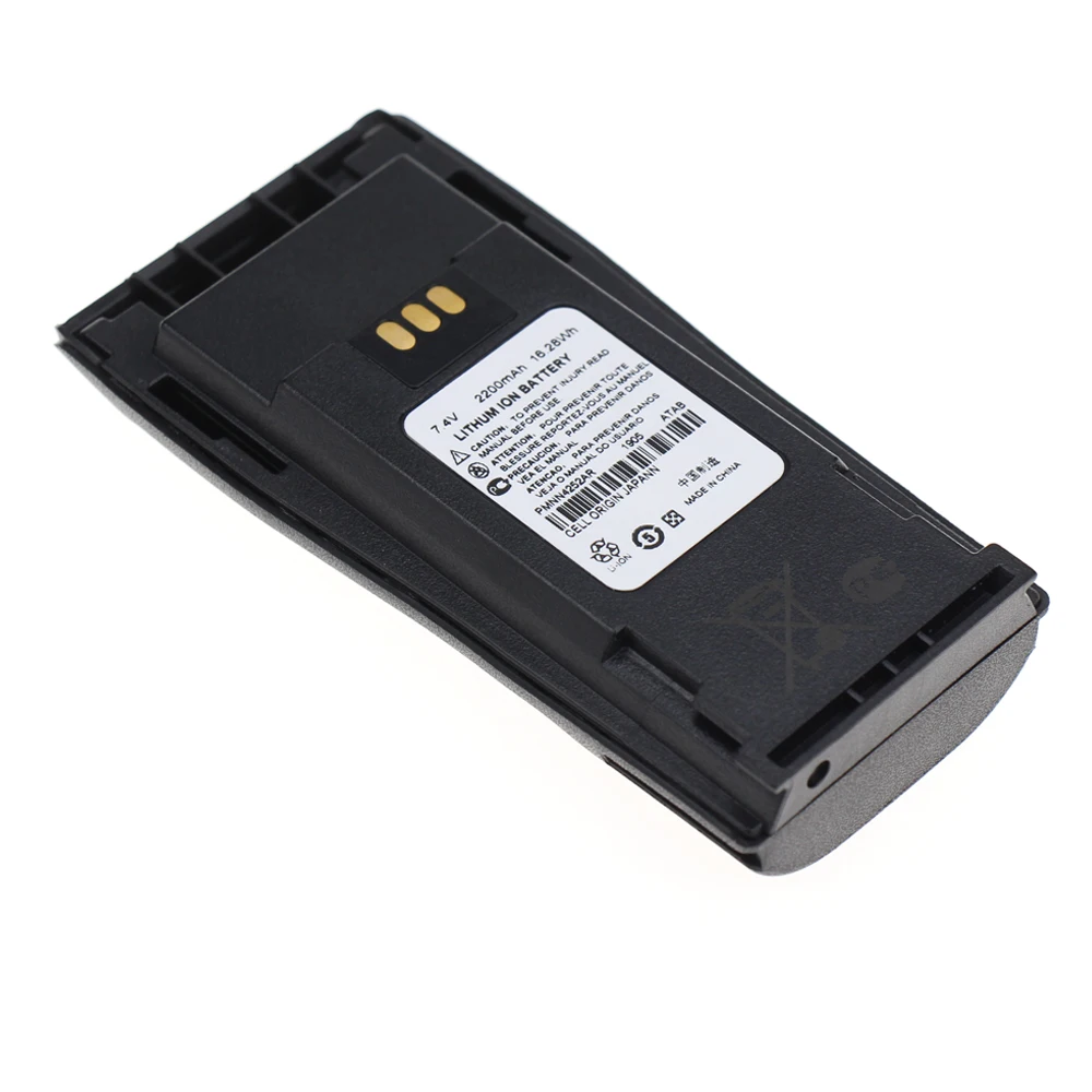 2 шт. 2200 мАч PMNN4252AR сменный литий-ионный аккумулятор для Motorola CP040 CP150 DP1400 радио с зажимом для ремня