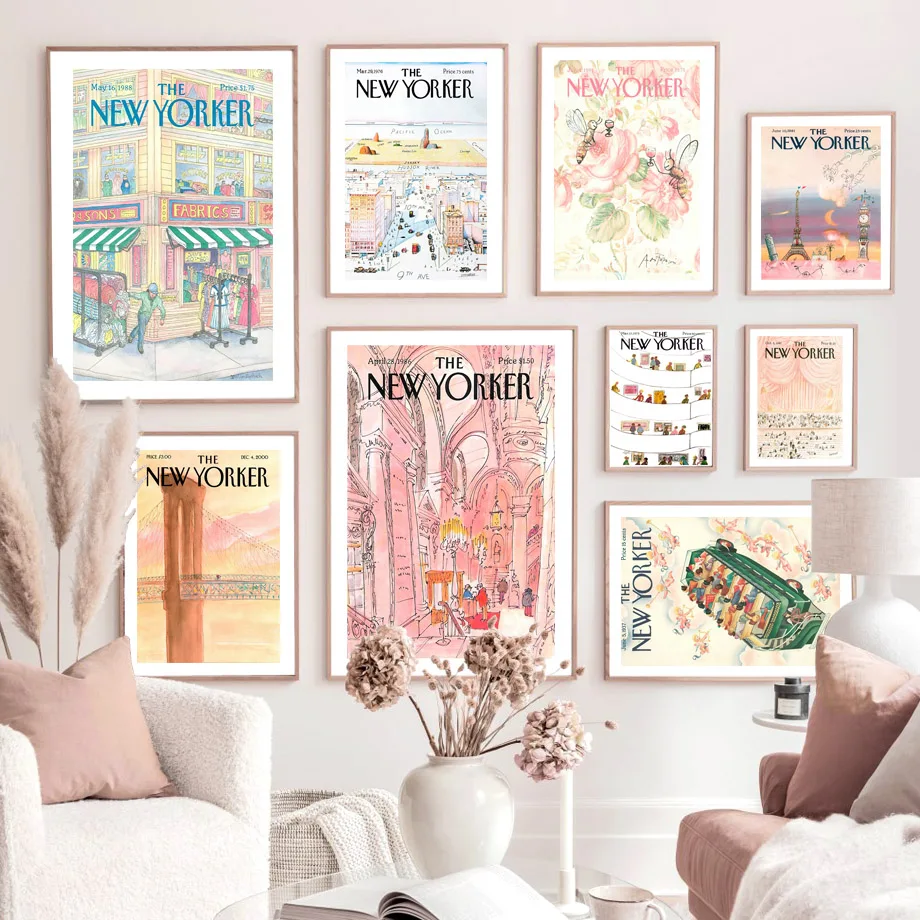 new yorker poster wall decor new yorker magazine home decor new yorker