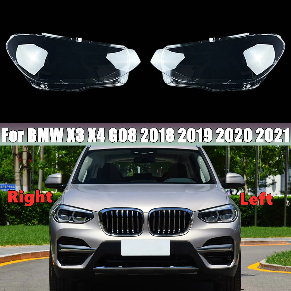 

1 Pair Car Headlight Cover Clear Lens Headlamp Lampshade Shell For BMW X3 X4 G01 G08 2018 2019 2020 2021