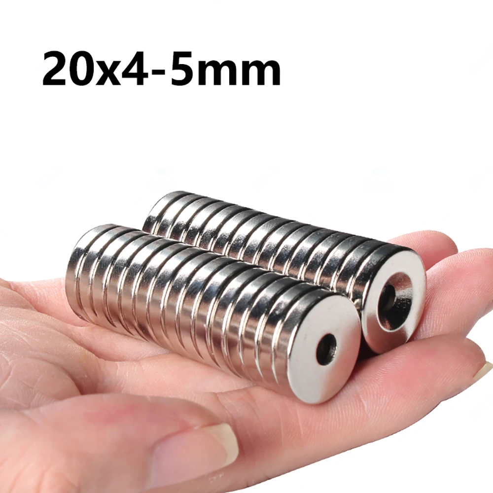 Details about   Neodymium Magnet 5-300pc Disc 20x3mm 20x5mm Hole 5mm N35 Powerful Strong Magnets 