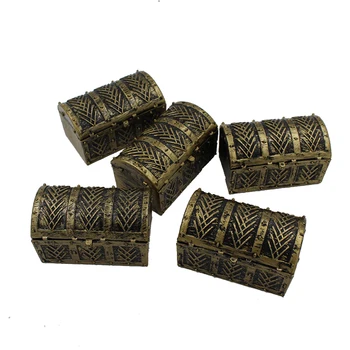 

10pcs Vintage Home Decor Festival Gift Pirate Organizer Desktop Treasure Chest Trinket Jewelry Storage Children Mini Party