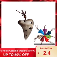 6 отверстий керамический окарина альт C подводный стиль музыкальный инструмент с ремешком музыкальная оценка для меломана и начинающих