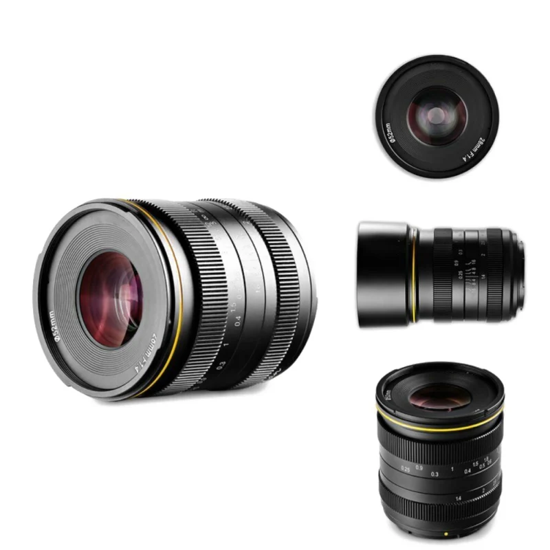 Профессиональный Kamlan 28 мм F1.4 широкоугольный aps c Ручная настройка апертуры