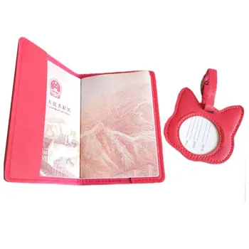 

Travel Passport Cover Holder Case Organizer Luggage Tags Cute Cat Suitcase Tag