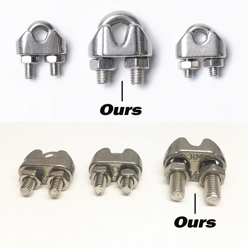 HLZS-4-Pcs турникет/натяжение (Eye & Hook, M6), 16-шт 1/8 дюймов стальной трос зажим/зажим (M3), 8-шт нарезной (M3), нержавеющая сталь