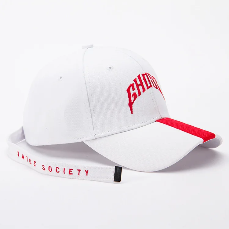 Hat red embroidered letter duck tongue cap Korean version of the tide men and women sun hats with hip-hop baseball caps