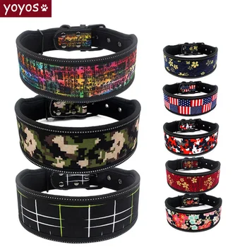 

10 Color Pet Dog Collar Reflective Waterproof Adjustable Pet Collar For Small Medium Large Dogs Pitbull Leash Dog Accessories