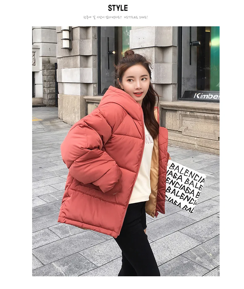 Осень и зима, стиль, модная короткая хлопковая стеганая одежда, женская маленькая хлопковая стеганая куртка, большой размер, толстое пальто с капюшоном