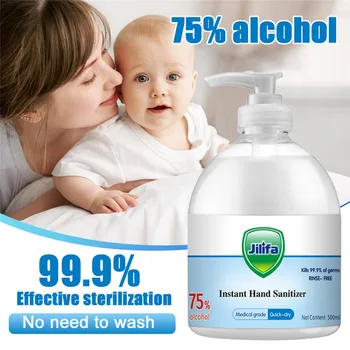 

500ml Instant Hand Sanitizer Antibacterial Gel 65% Ethanol Disposable Waterless Hand Gel Handgel Disinfection Kids Adult
