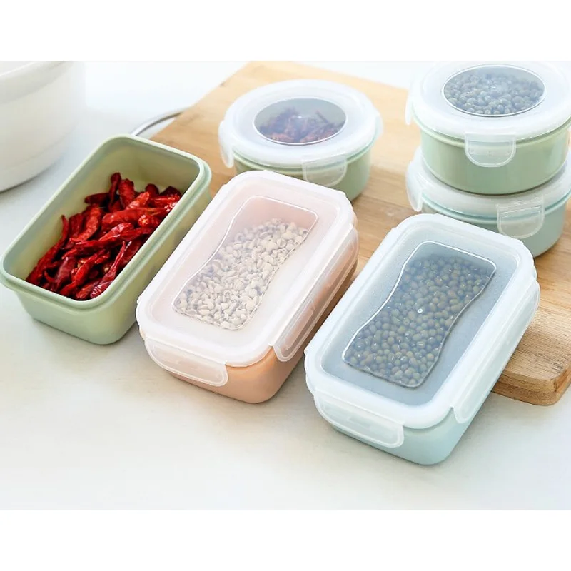 Квадратная коробка для хранения еды, холодильник, пластиковая коробка ...