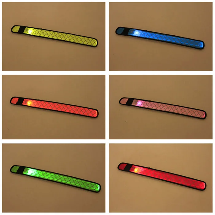 

Nylon LED Sports Slap Wrist Strap Band Wristband Light Flash Bracelet Glowing Armband AC889