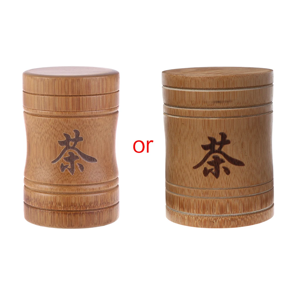 

2020 New Mini Porable Tea Box Bamboo Material Travel Outdoor Vase Sealed Cans Gifts