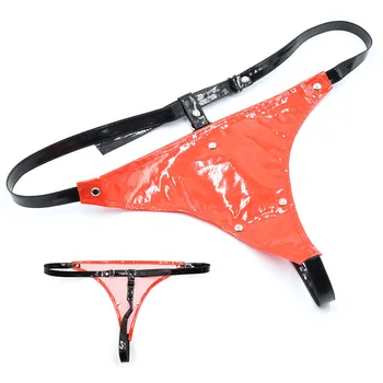 

Leather Panties Sexy G-Strings Underpants For Men And Women Underwear Club Low Rise Bikini Briefs Lingerie Adult Valentine Thong