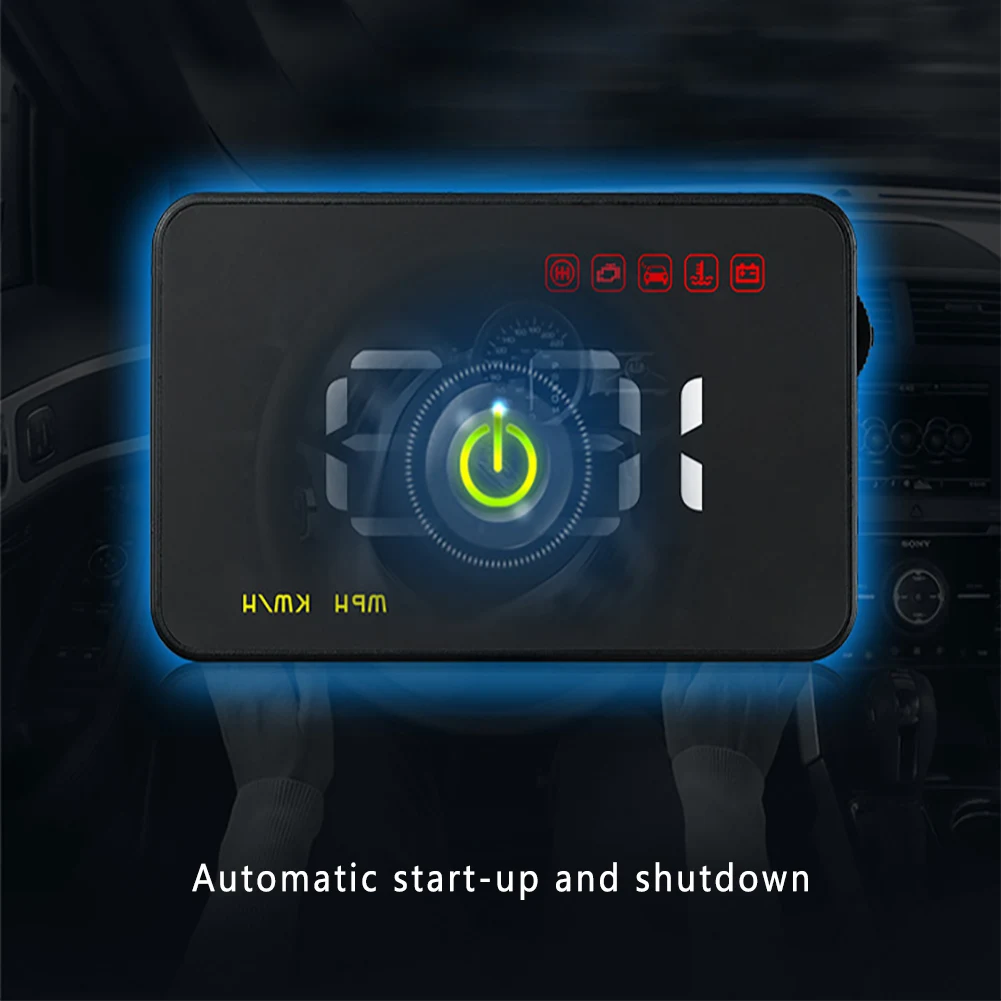 A100 проектор Предупреждение ясно HUD электронный OBD2 Универсальный ABS Спидометр Многофункциональный сигнализацию превышения скорости автомобиля Дисплей