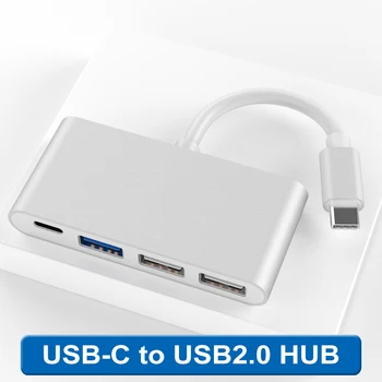 

Docking station HUB Type-C 4 In 1 USB2.0 With PD Fast Charging Data Transmission usb hub ноутбук планшет флешка Планшеты أجهزة