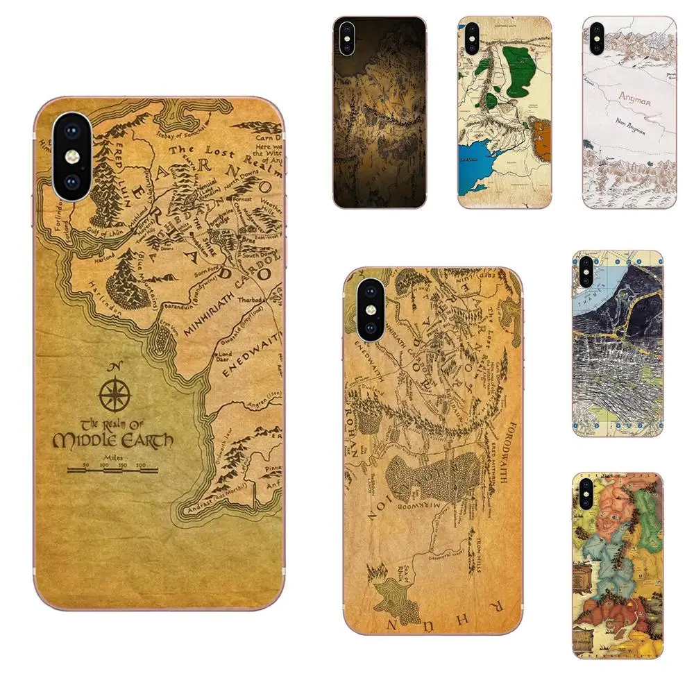 Винтажная карта Hobbit Tolkien Lotr TPU с узором для Huawei Honor Nova Note 5 5I 8A 8X10 Pro 9X Moto G G2 G3 G4 G5 G6 G7 Plus