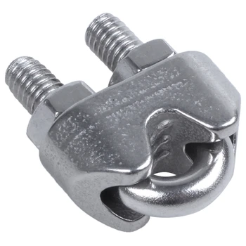 

3mm 1/8 Inch Stainless Steel Wire Rope Cable Clamp Clips 30 Pcs