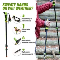 Homful/Hitorhike for Nordic walking sticks camping hiking Ultralight Adjustable Telescopic Alpenstock Trekking Poles climbing 2
