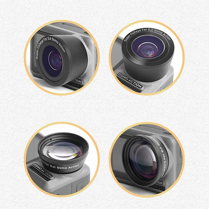 Полный Рыбий глаз объектив Anti-Shake портативный объектив камеры фильтры для Dji Osmo экшн-камеры Рыбий глаз объектив