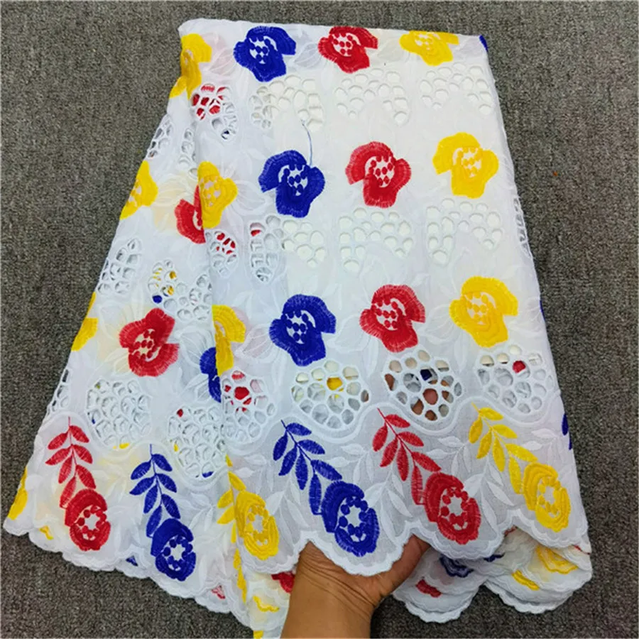 Швейцарская вуаль кружева в швейцарском стиле высокого качества tissu Африканский хлопок сухое кружево последняя ткань из Дубая нигерийское кружево для женщин 5 ярдов