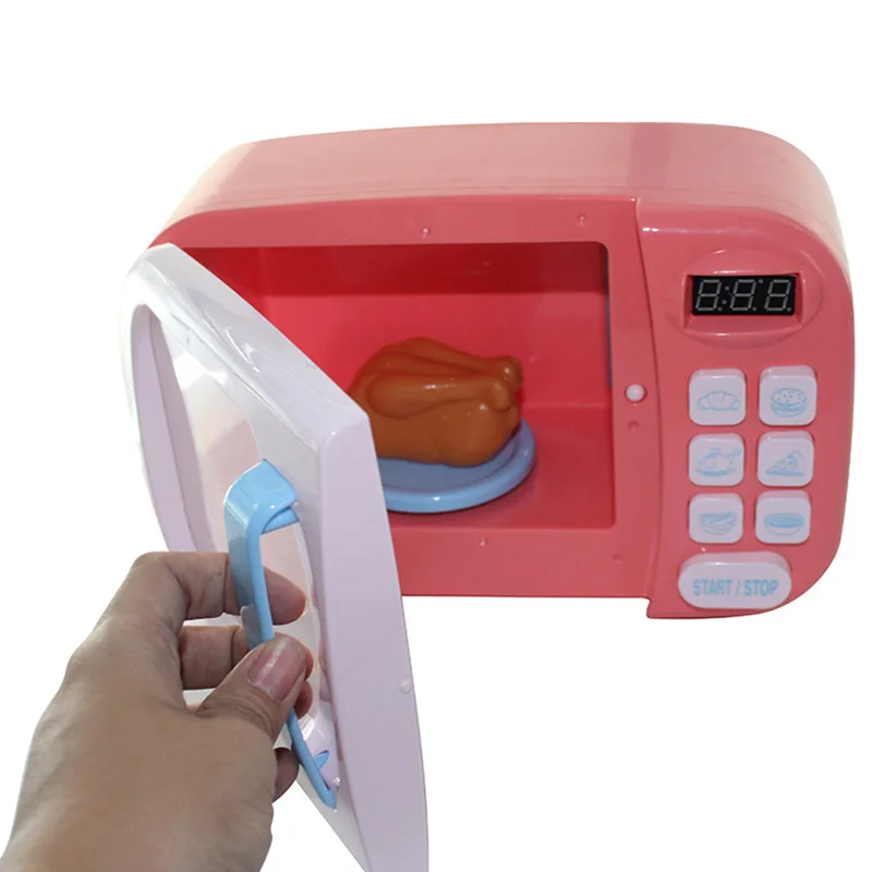 Детская кухня игровой дом электрическая микроволновая печь игрушка DIY ручной работы снэк модель повара посуда