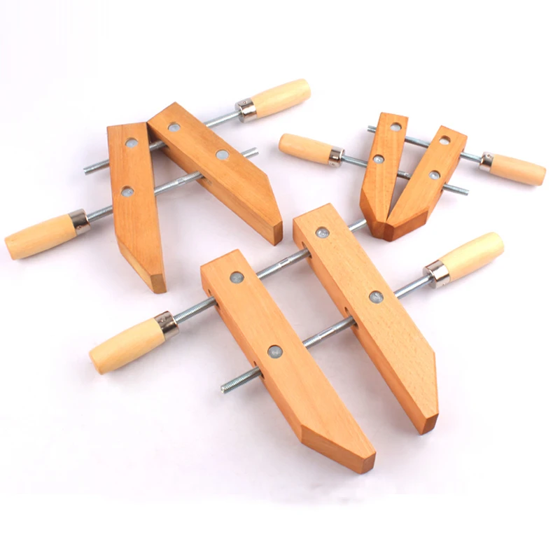 

Wood Hand Screw Clips 12 Inch Woodworking Carbon Steel Spindles Home DIY for Different Shape Clamp Tools