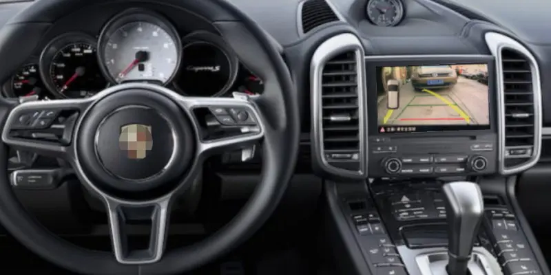 Liislee For Porsche Cayenne 2018~2020 Connect Original Screen Monitor Rear Trunk Handle Camera Intelligent Dynamic Trajectory  7