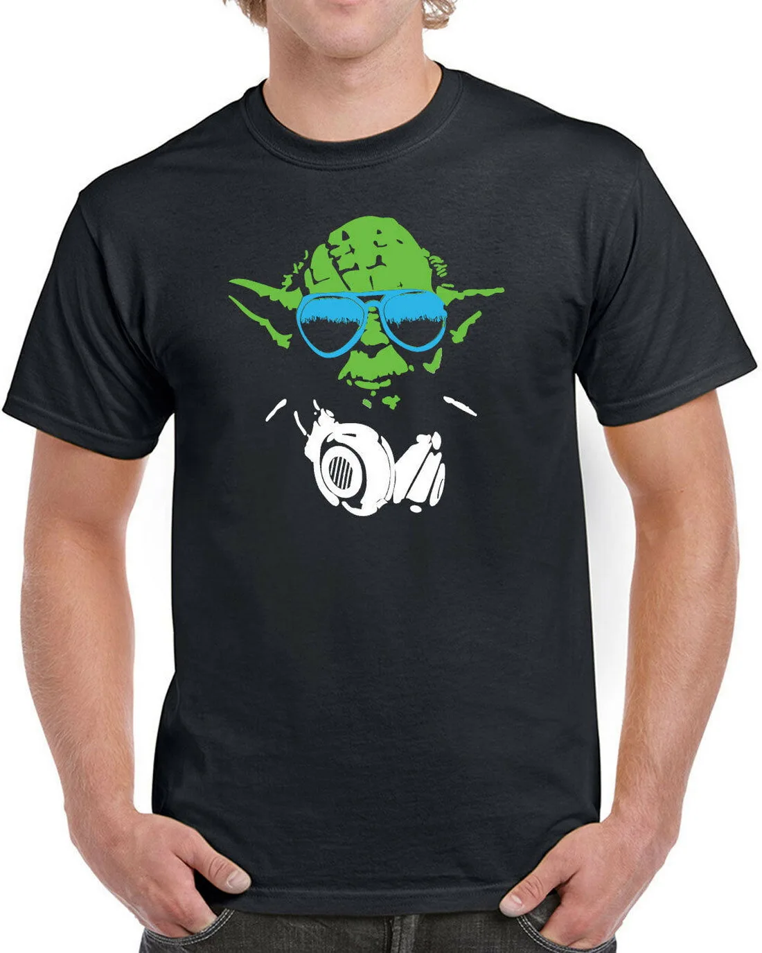 172 DJ Yoda Mens Tops Tee T Shirt Star Funny Music Wars Jedi Vader NEW All SizesColors Sportswear Men T-Shirt |