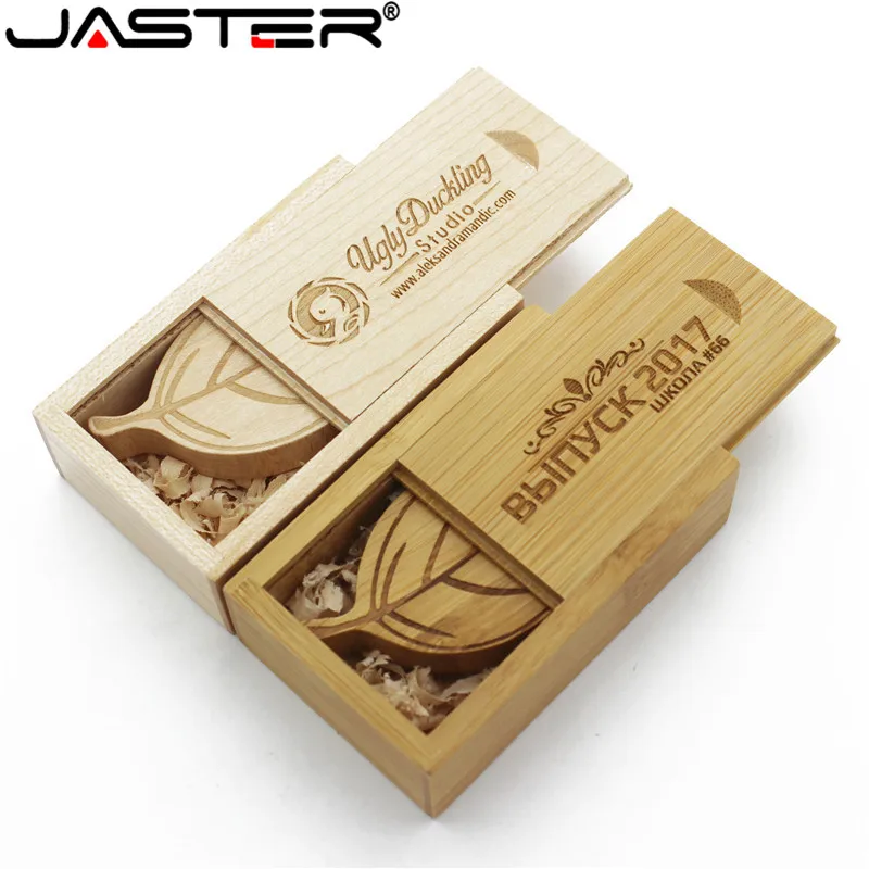 Флэш-накопитель JASTER в деревянной коробке с деревом Подарочный флэш-накопитель 64